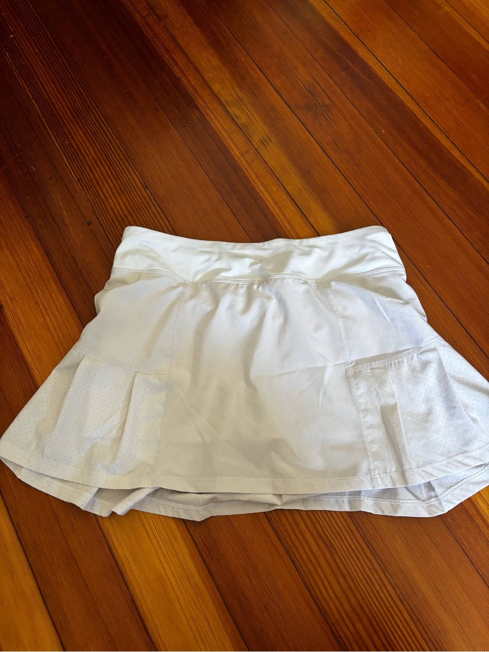 White Athletic Tennis Skort with Built-in Shorts